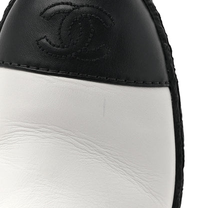 Chanel Calfskin Cap Toe CC Ankle Boots 37.5 White Black 10 of 11