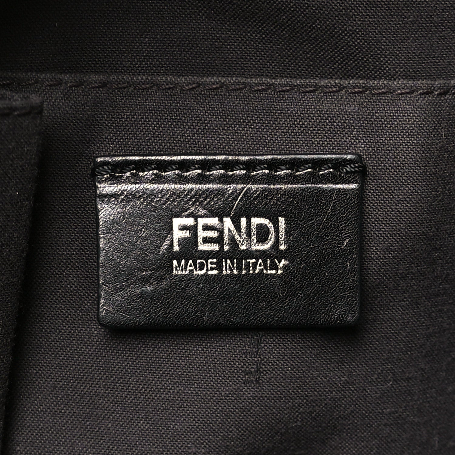 Fendi Sheepskin Zipper Satchel Black 6 of 13