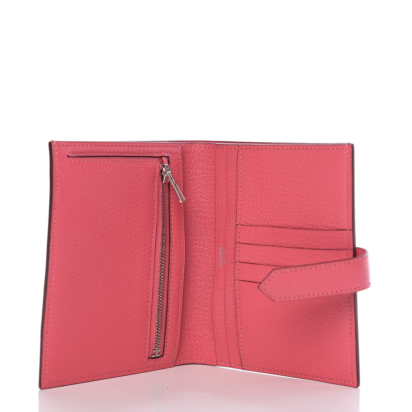 Chevre Mysore Bearn Compact Wallet Rose Lipstick