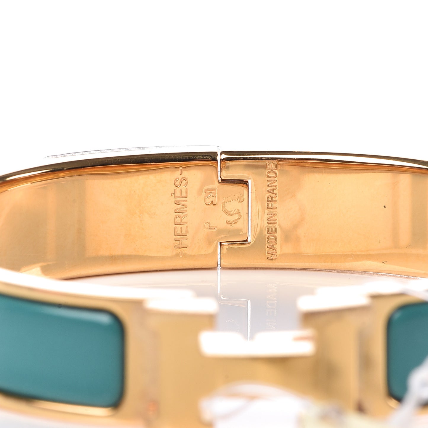 Enamel Narrow Clic Clac H Bracelet PM Emeraude