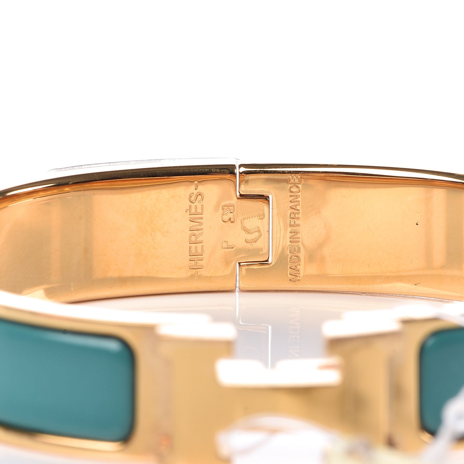 Hermes Enamel Narrow Clic Clac H Bracelet PM Emeraude 5 of 6