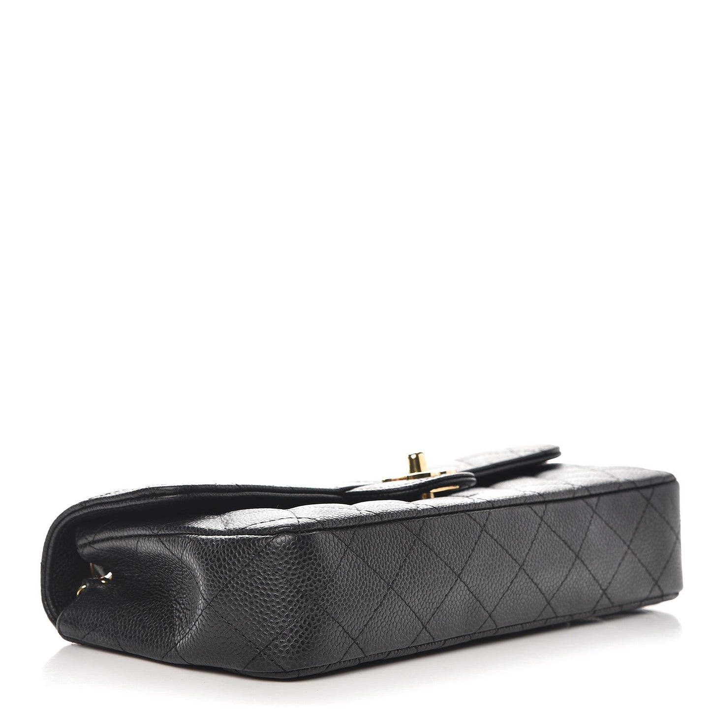 Caviar Quilted East West Flap Black