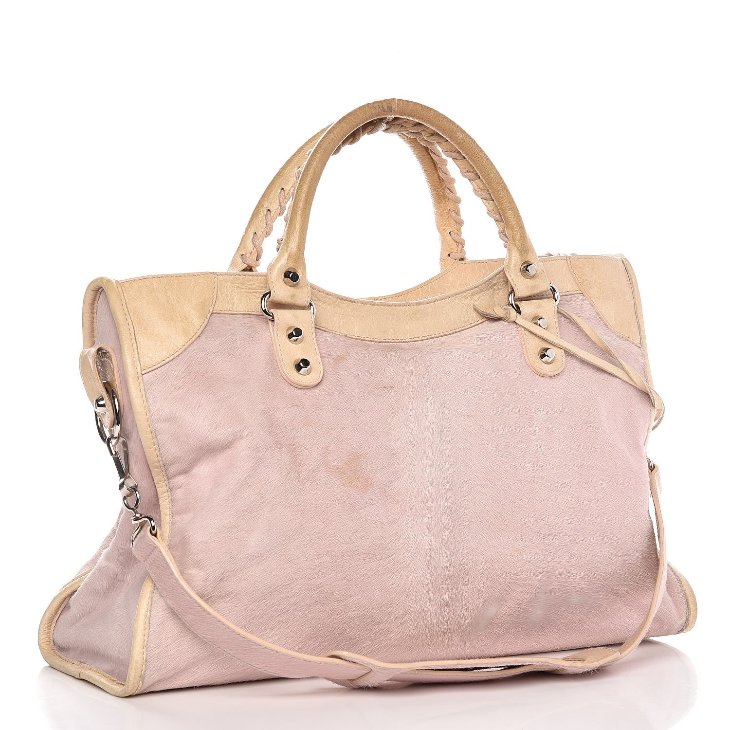 Balenciaga Chevre Pony Hair Classic Silver Hardware City Pale Rose 3 of 18