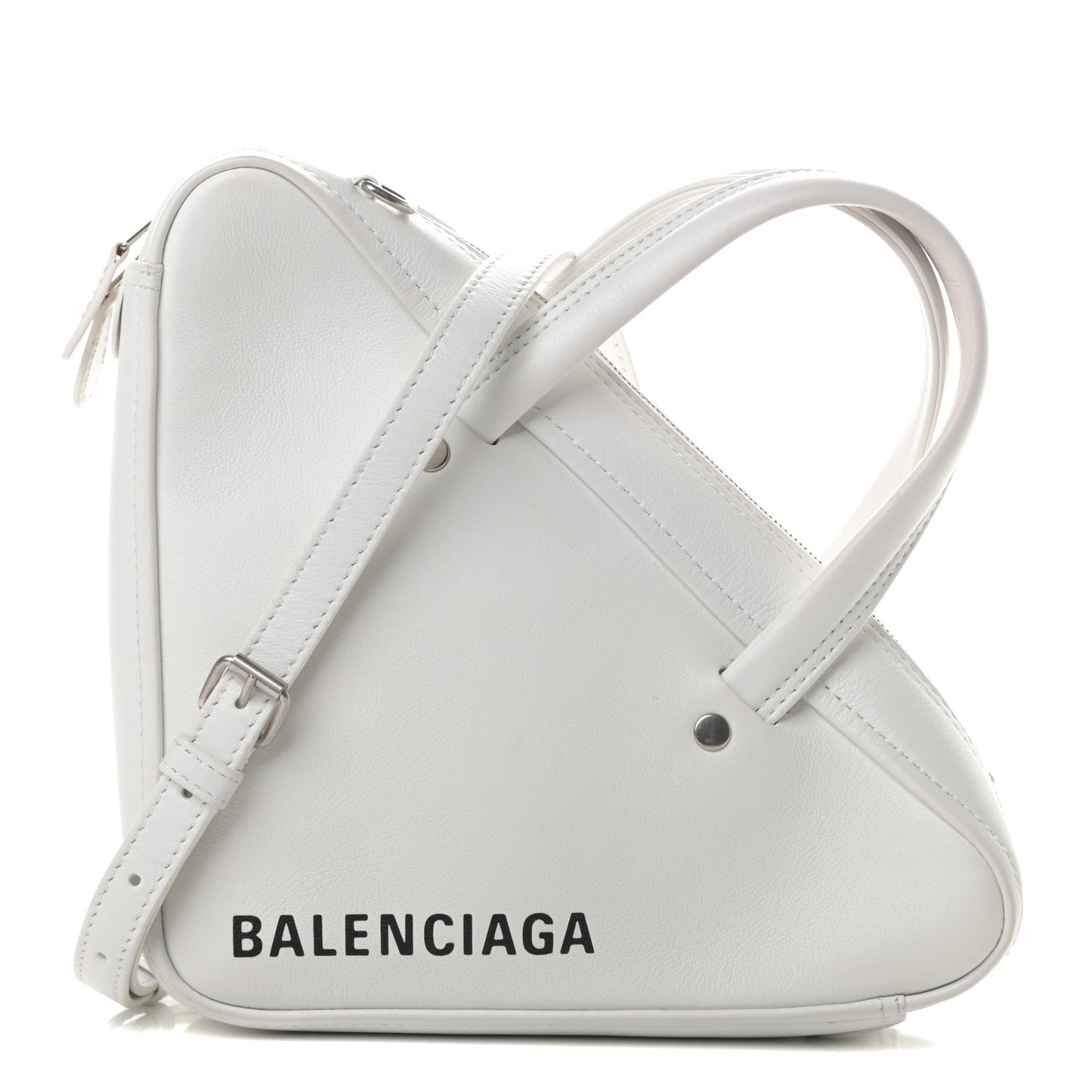 Calfskin XS Triangle Duffle White