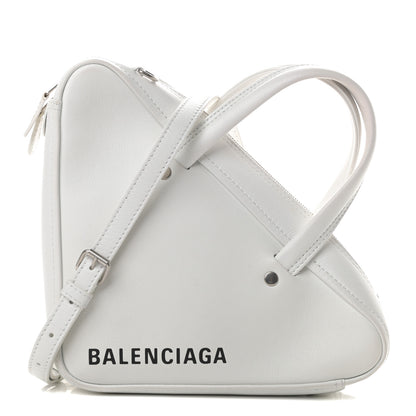 Balenciaga Calfskin XS Triangle Duffle White 1 of 10