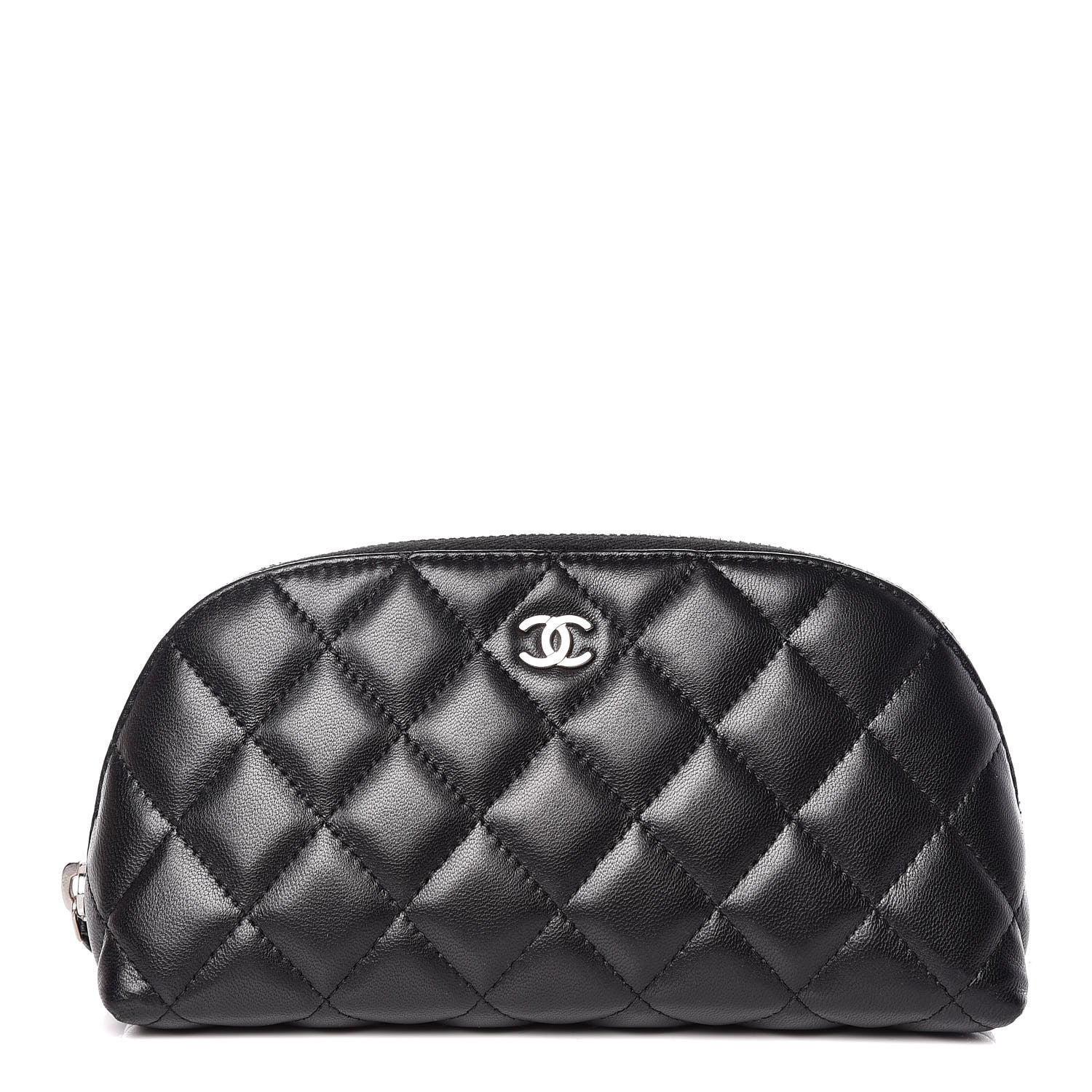 Chanel Lambskin Quilted Cosmetic Case Black 1 of 9