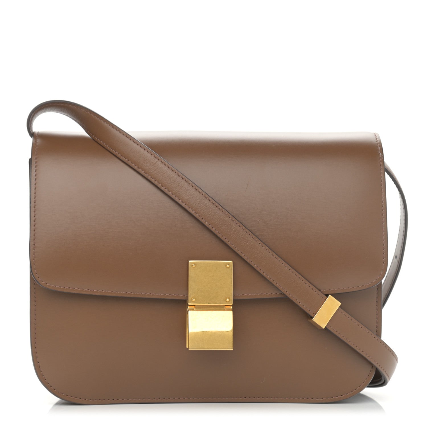 Celine Box Calfskin Medium Classic Box Flap Bag Camel 1 of 11