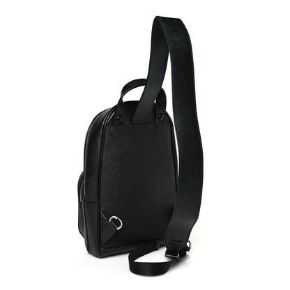 Prada Saffiano Sling Backpack Black 3 of 7