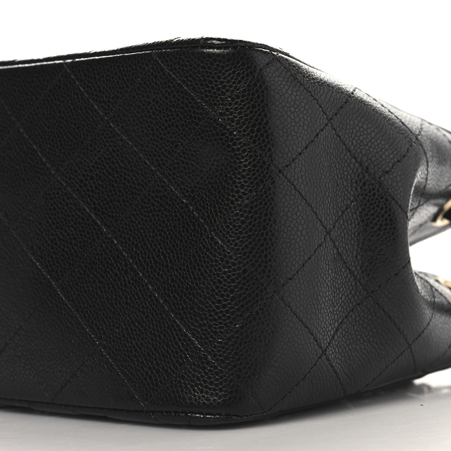 Caviar Quilted Mini Bucket Bag Black