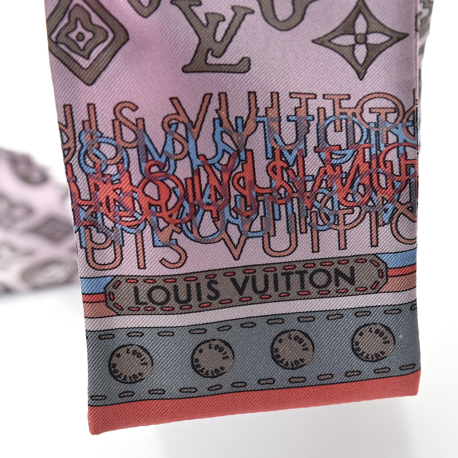 Louis Vuitton Silk Monogram Map Bandeau Rose Poudre 5 of 7
