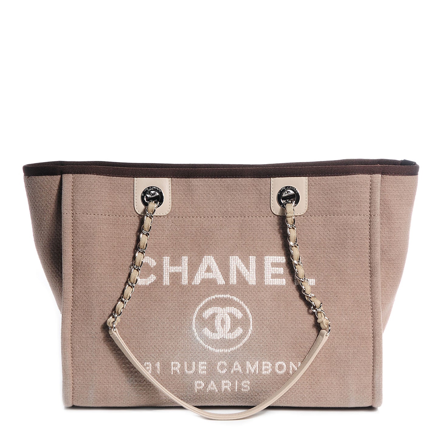 Canvas Deauville Small Tote Brown