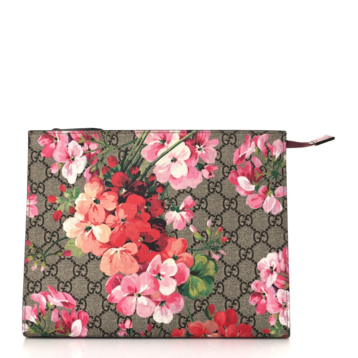 Gucci GG Supreme Monogram Blooms Large Cosmetic Case Beige Multicolor Dry Rose 3 of 20