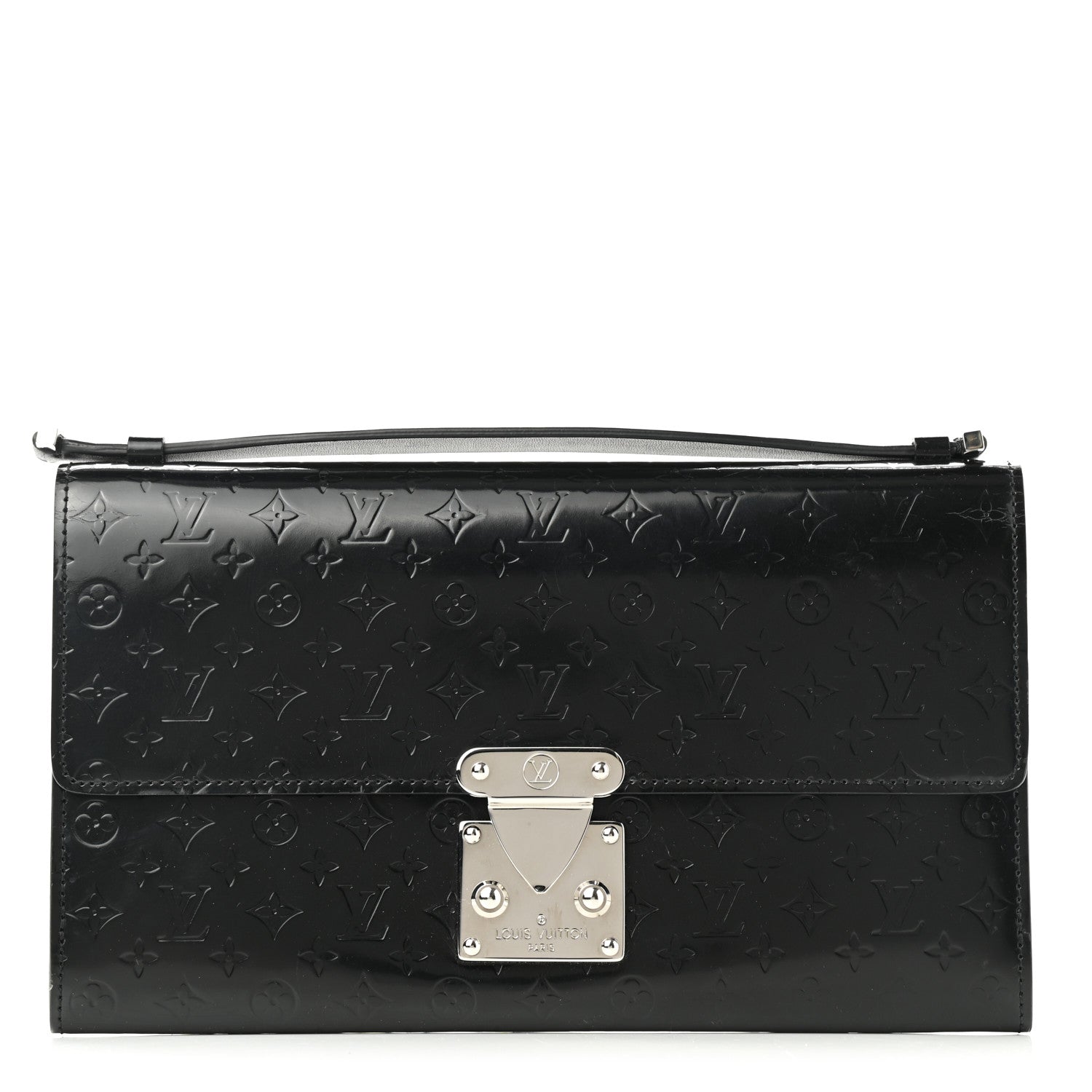 Louis Vuitton Monogram Glace Anouchka Pochette MM Black 1 of 9