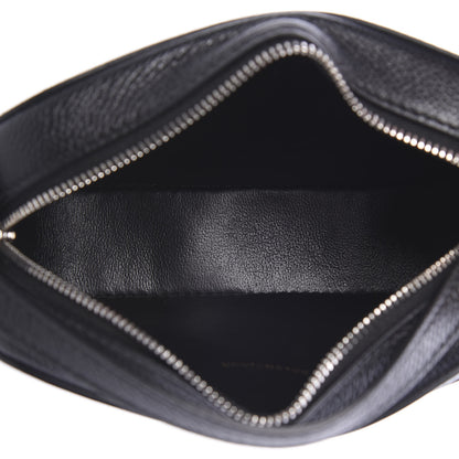 Balenciaga Grained Calfskin Logo XS Ville Top Handle Camera Bag Black White 4 of 9