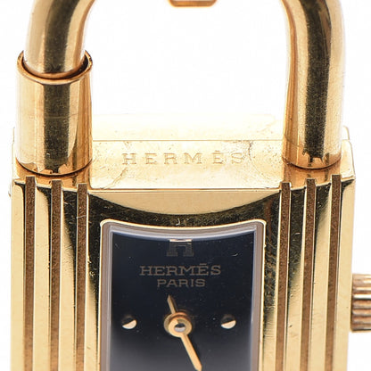 Hermes Stainless Steel Courchevel 20mm Kelly Cadena Quartz Watch Noir 5 of 13