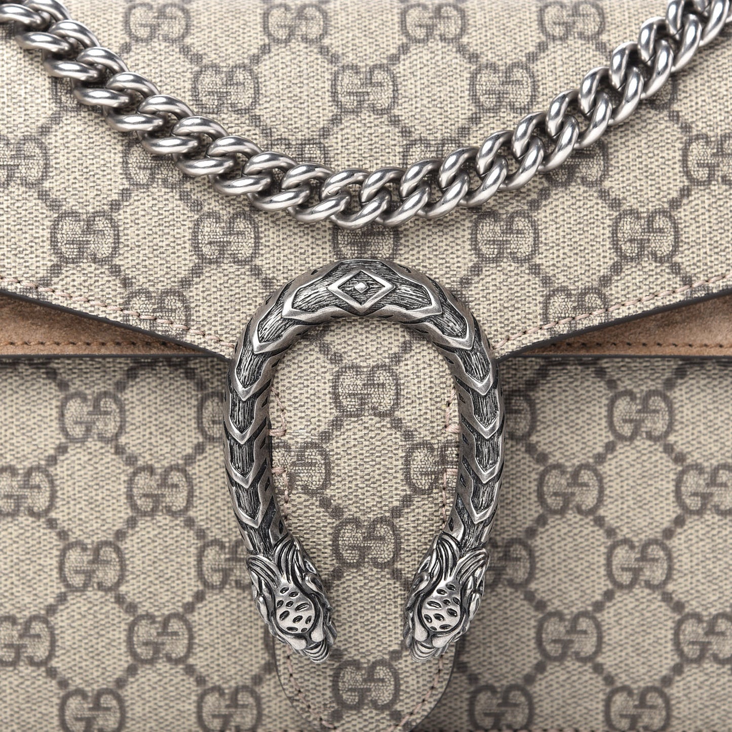 GG Supreme Monogram Small Dionysus Shoulder Bag Taupe