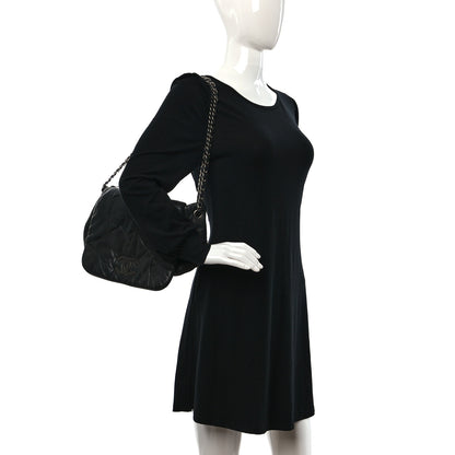Chanel Iridescent Calfskin Glint Accordion Flap Black 2 of 12