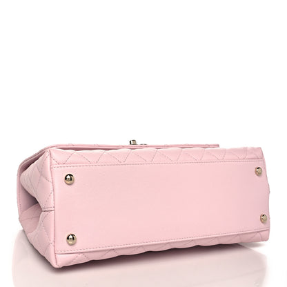 Chanel Caviar Quilted Small Coco Handle Flap Light Pink 4 of 10