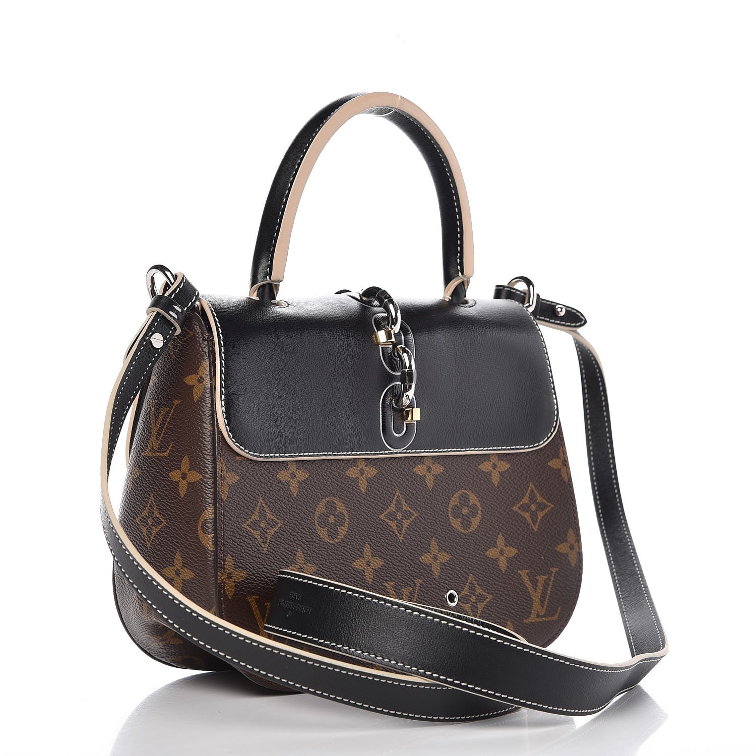 Louis Vuitton Calfskin Monogram Chain It Bag PM Black 4 of 8