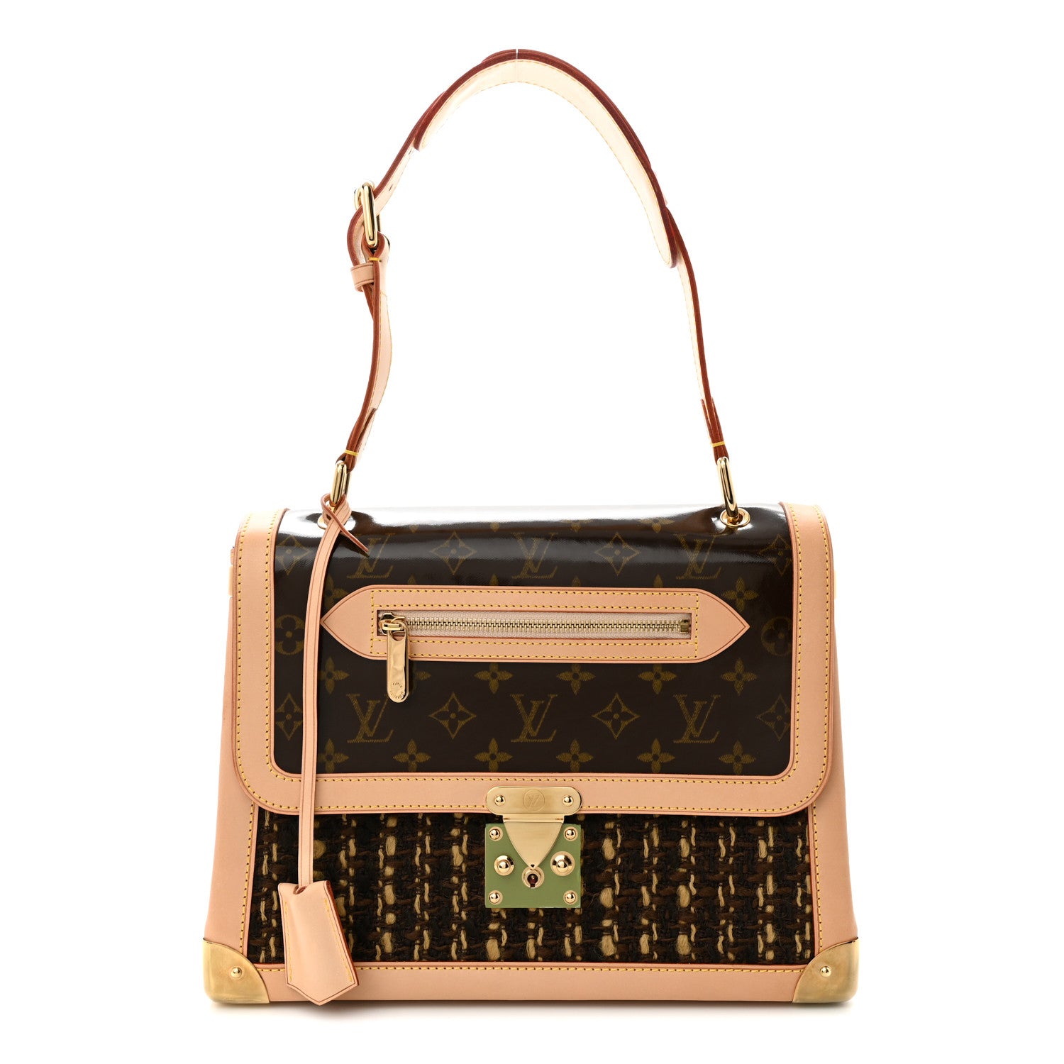 Louis Vuitton Monogram Ambre Tweedy Zip GM 1 of 12