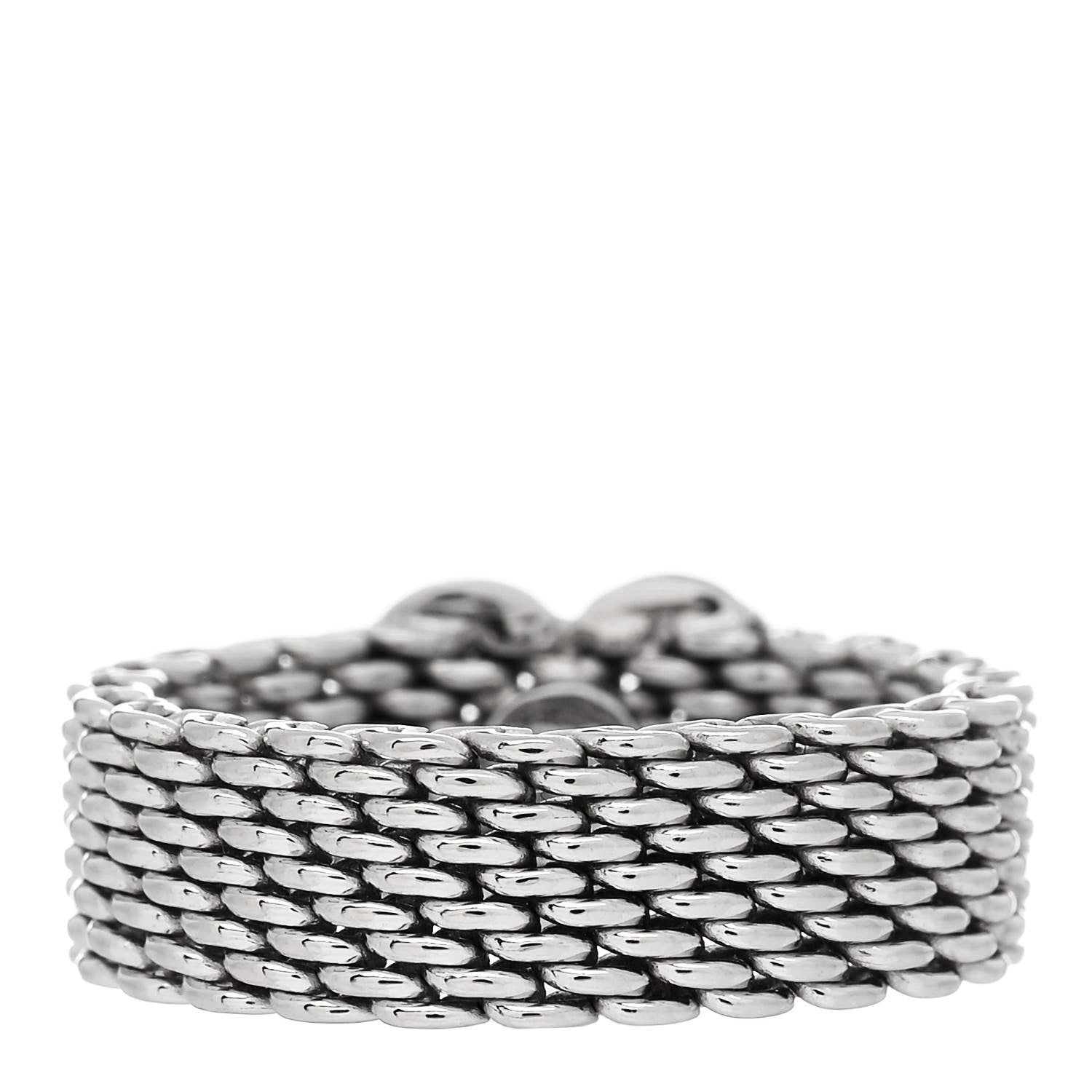 Tiffany White Gold Diamond Somerset Mesh Heart Ring 51 5.75 3 of 4