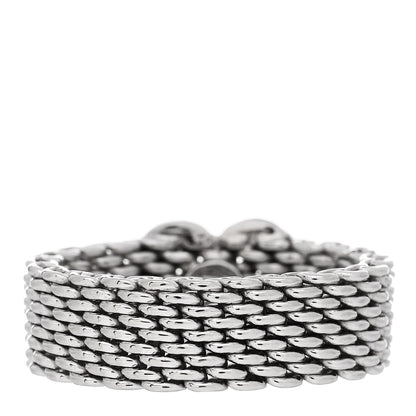Tiffany White Gold Diamond Somerset Mesh Heart Ring 51 5.75 3 of 4