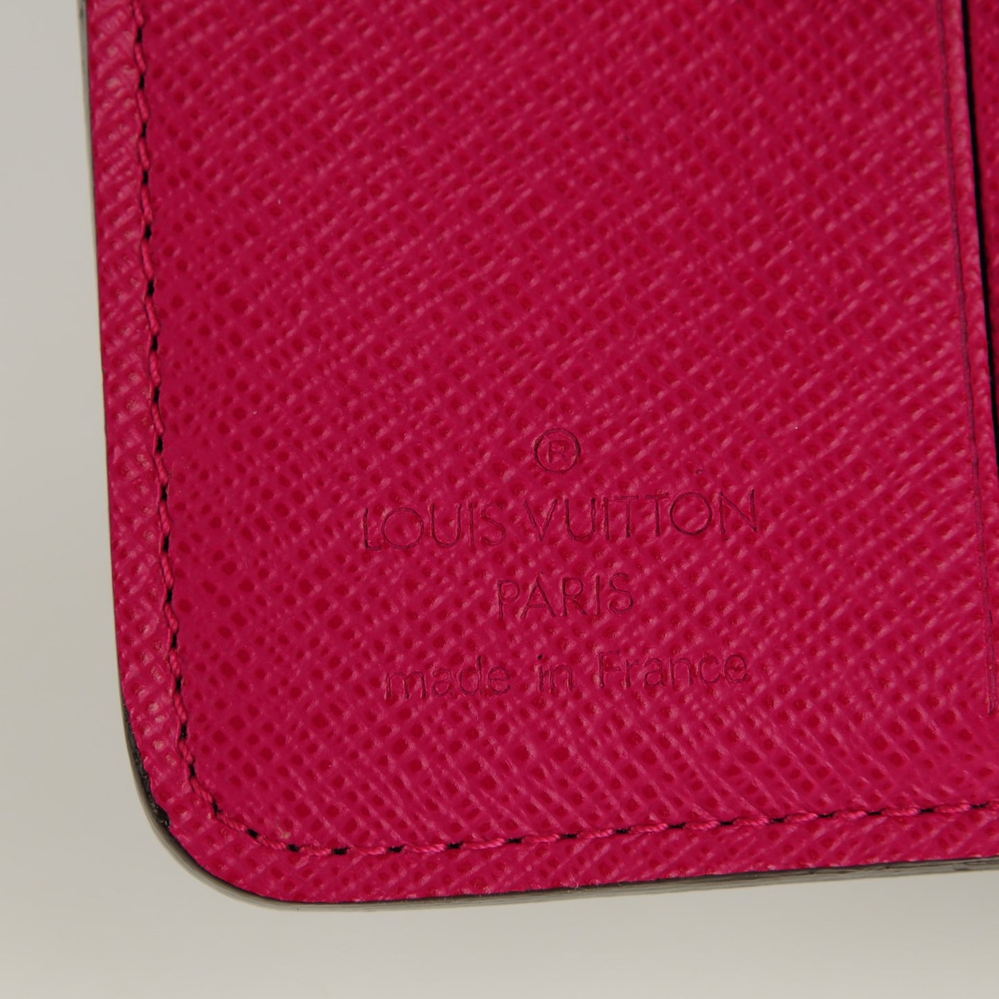 Monogram Perforated Compact Zipped Wallet Fuchsia