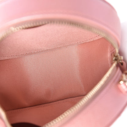 Chanel Iridescent Caviar Resin Quilted Round Clutch With Chain Pink 5 of 10