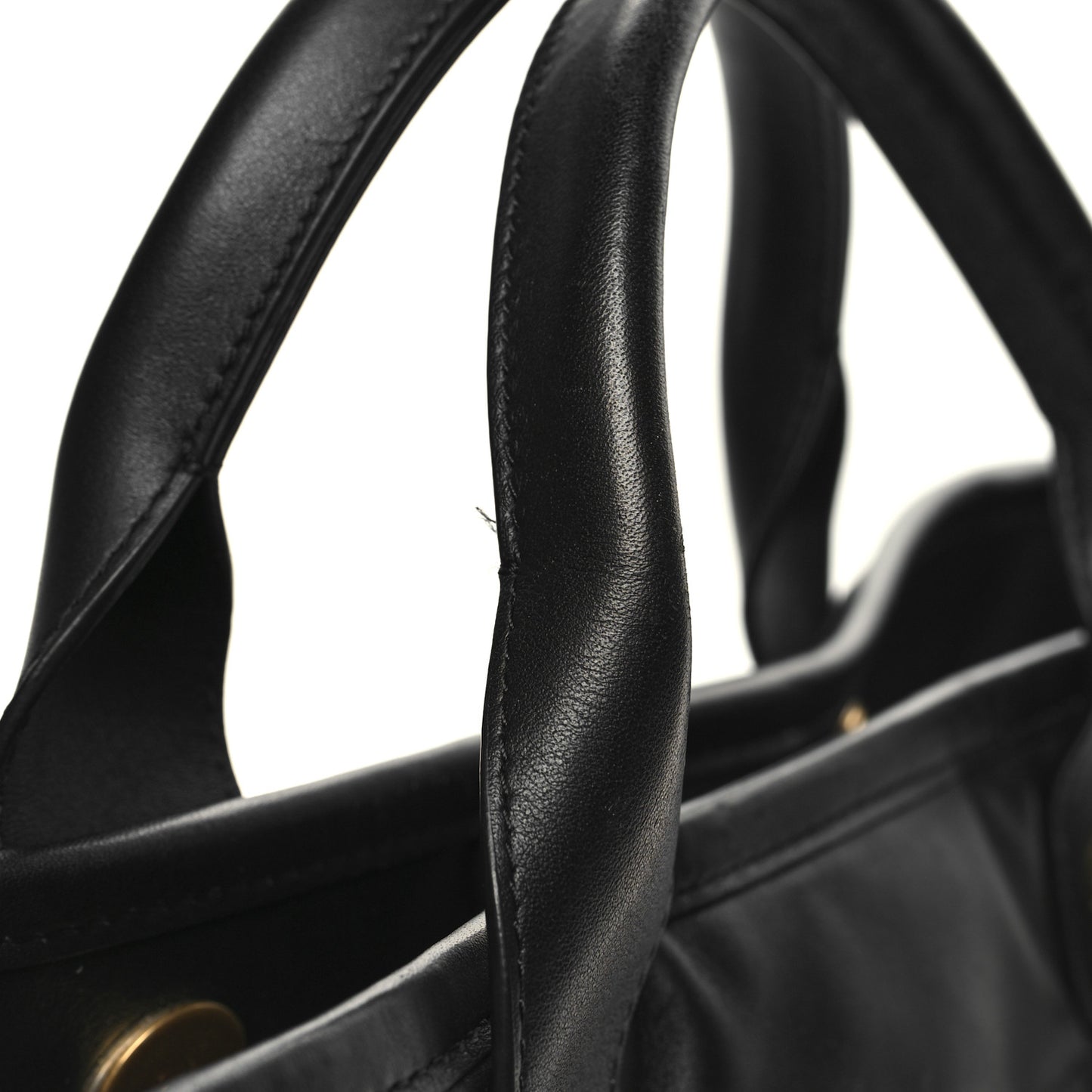 Calfskin Small Deauville Tote Black