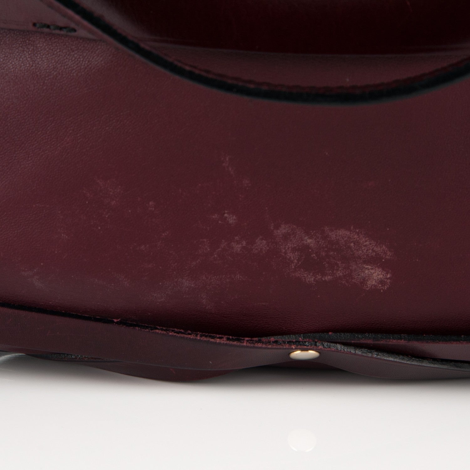 Burberry Soft Lambskin Bridle Calfskin Medium Gosford Hobo Claret Red 5 of 9