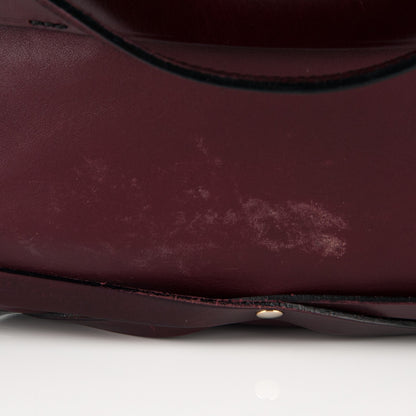 Burberry Soft Lambskin Bridle Calfskin Medium Gosford Hobo Claret Red 5 of 9