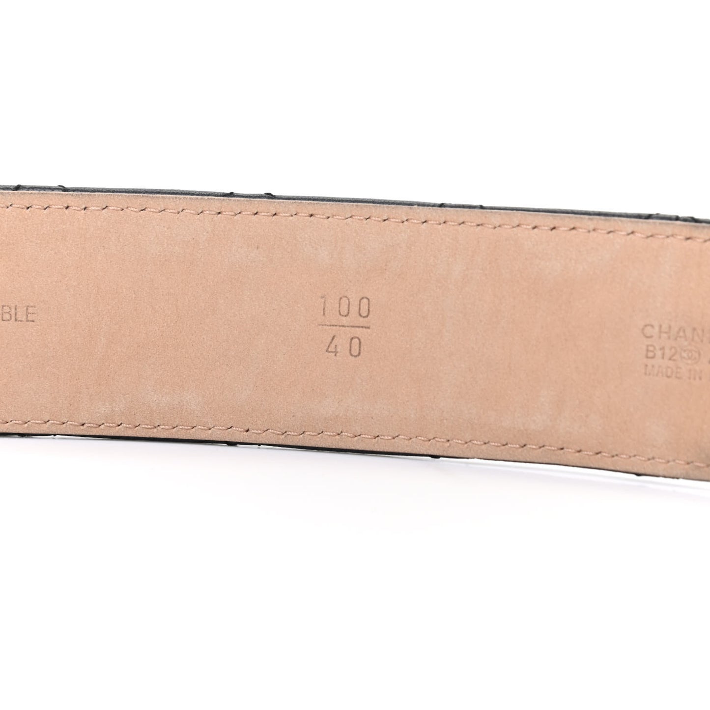 Lambskin Quilted CC Belt 100 40 Black