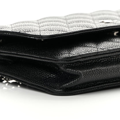 Chanel Caviar Quilted Wallet On Chain WOC Black 10 of 15