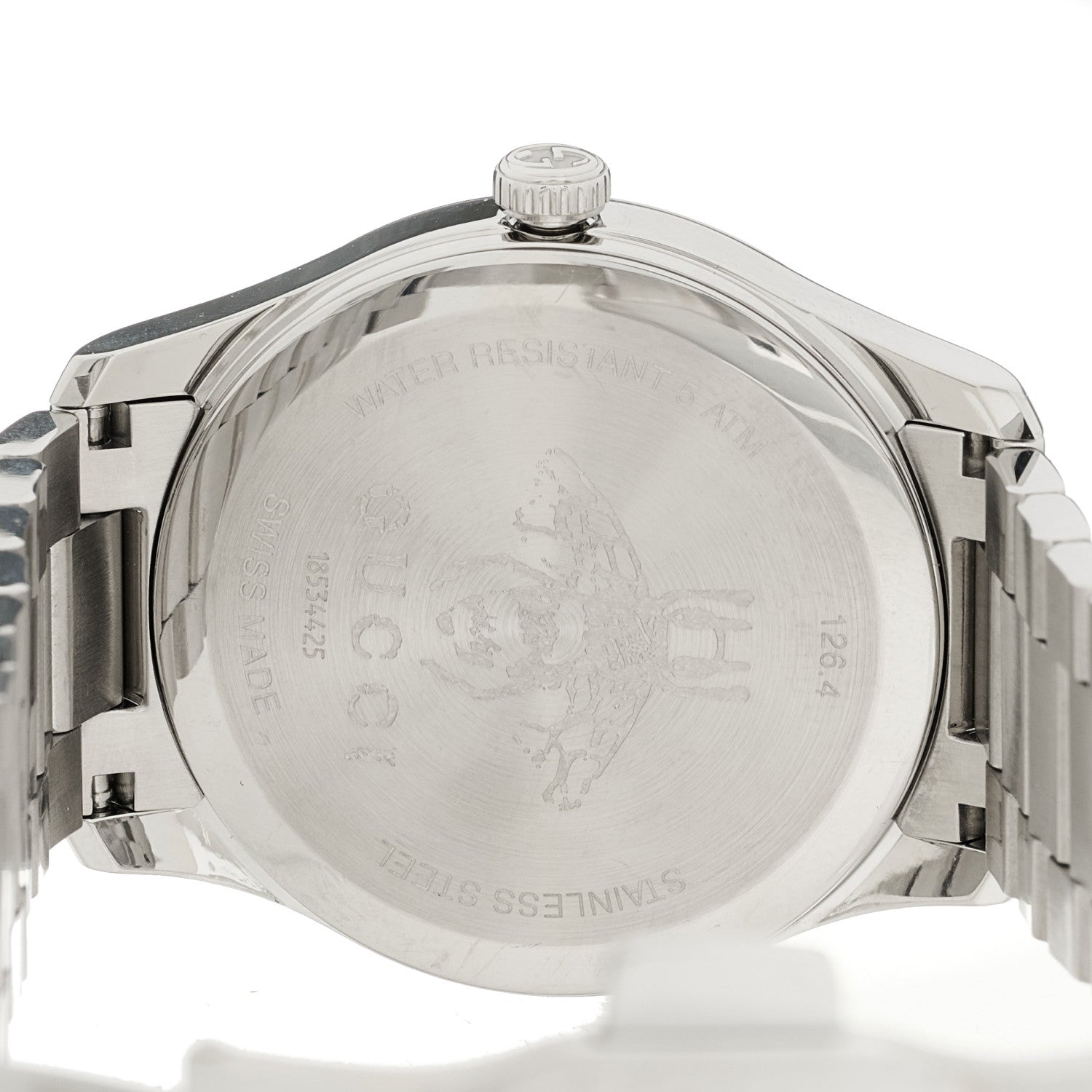 Gucci Stainless Steel 38mm G-Timeless Charm Quartz Watch Black 4 of 4