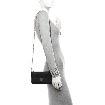 Christian Dior Grained Calfskin Diorama Croisiere Chain Wallet Black 2 of 10