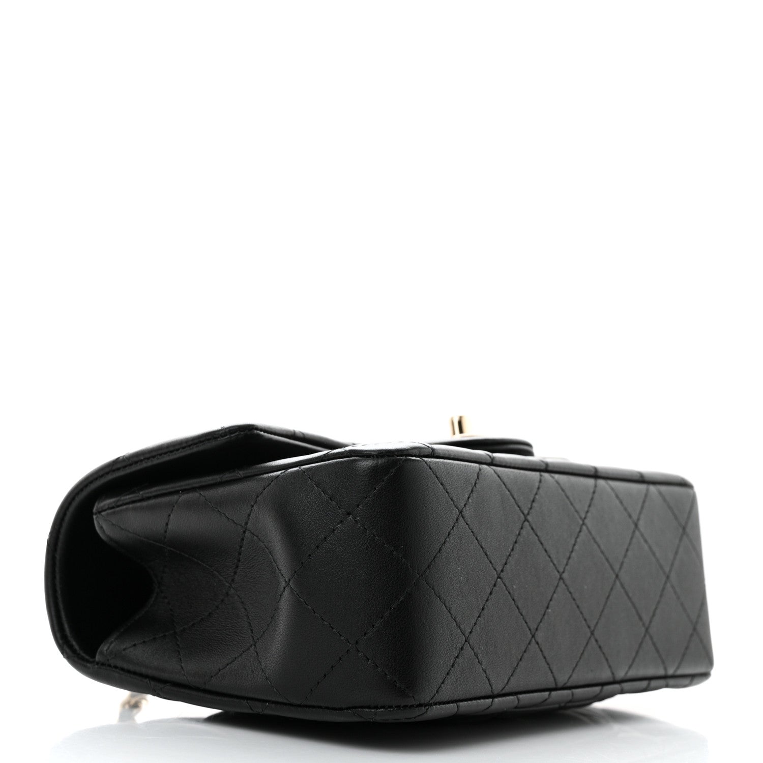 Chanel Lambskin Quilted Mini Top Handle Rectangular Flap Black 4 of 11
