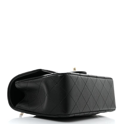 Chanel Lambskin Quilted Mini Top Handle Rectangular Flap Black 4 of 11