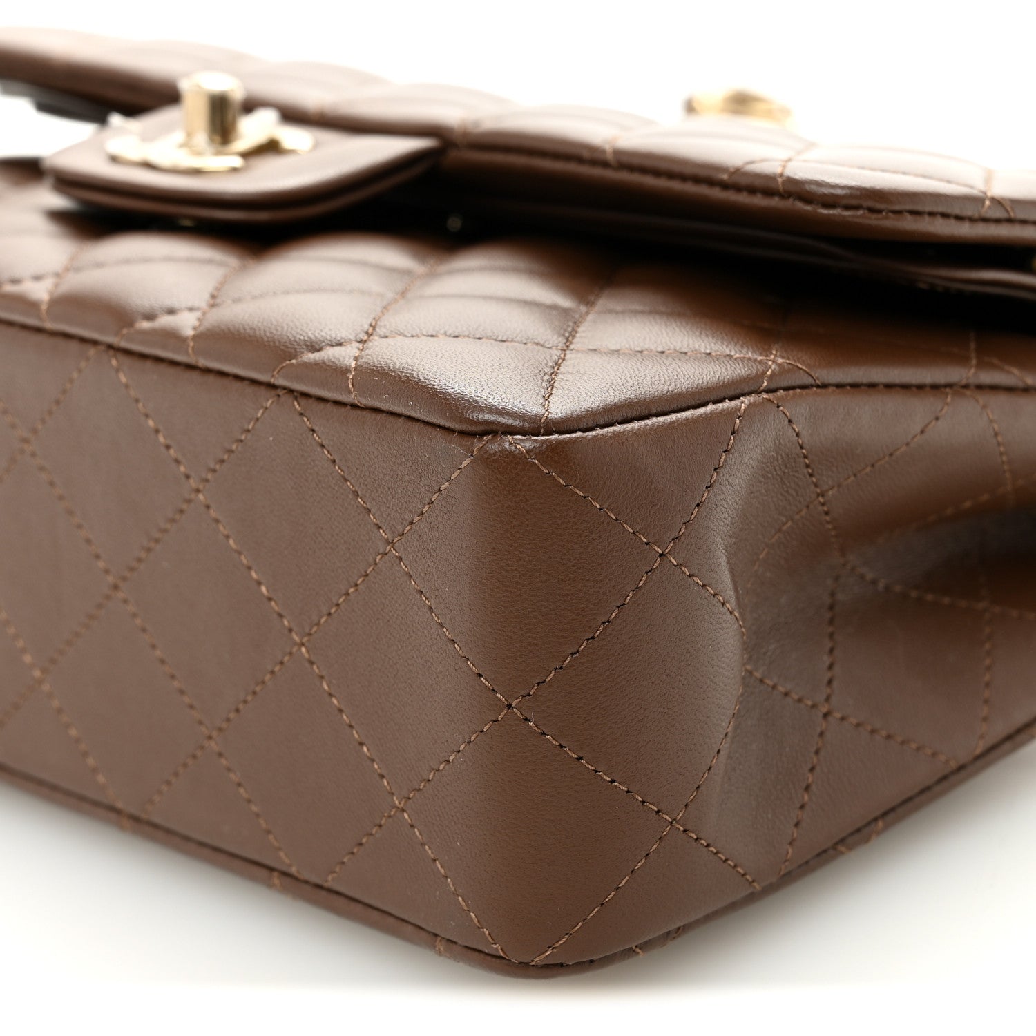 Chanel Lambskin Quilted Small Double Flap Brown 1882615 – FASHIONPHILE