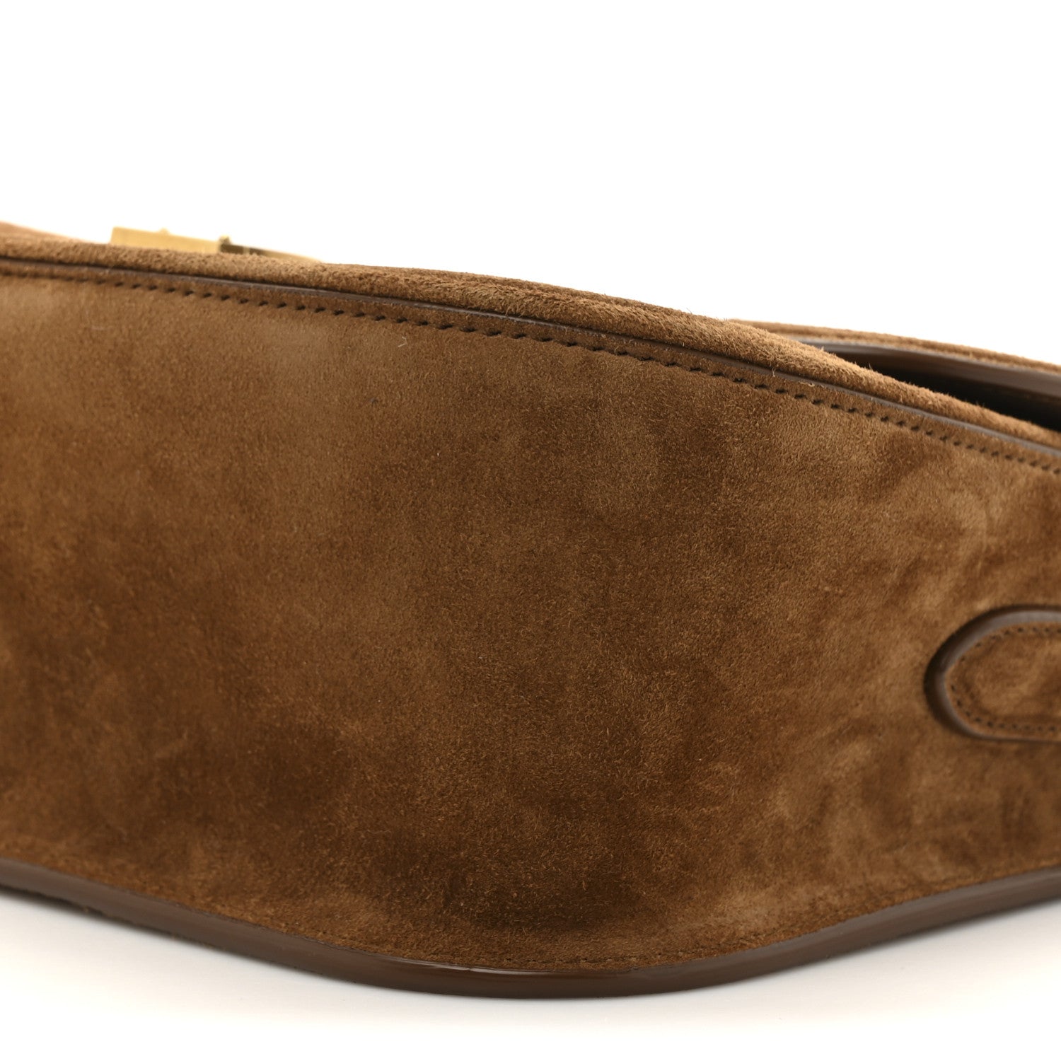 Saint Laurent Suede Calfskin Monogram Small Solferino Satchel Caramel Cognac 9 of 13