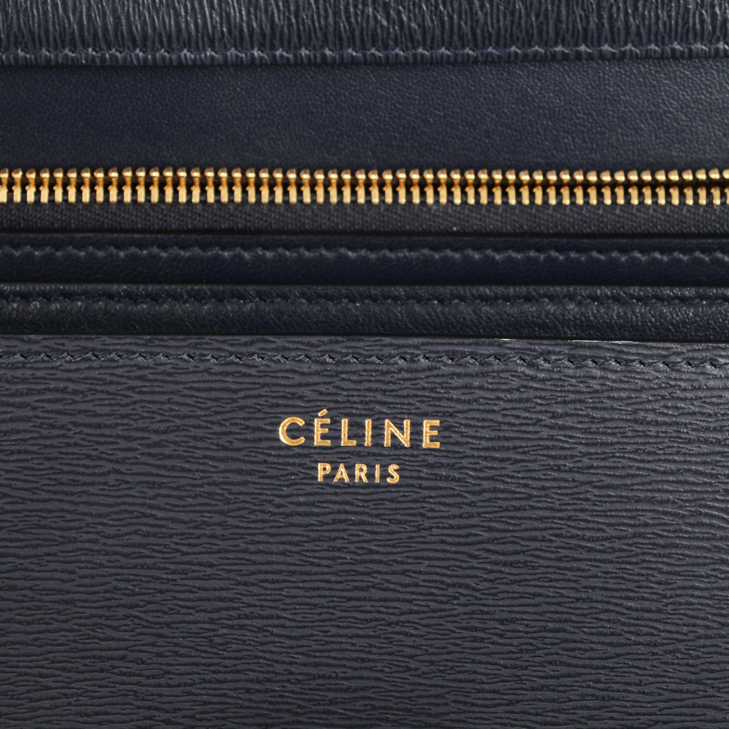 Celine Liege Calfskin Medium Classic Box Flap Bag Dark Blue 6 of 7