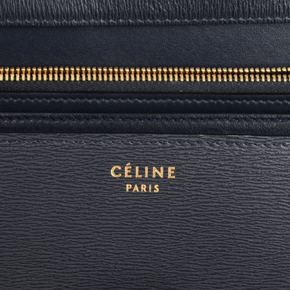 Celine Liege Calfskin Medium Classic Box Flap Bag Dark Blue 6 of 7
