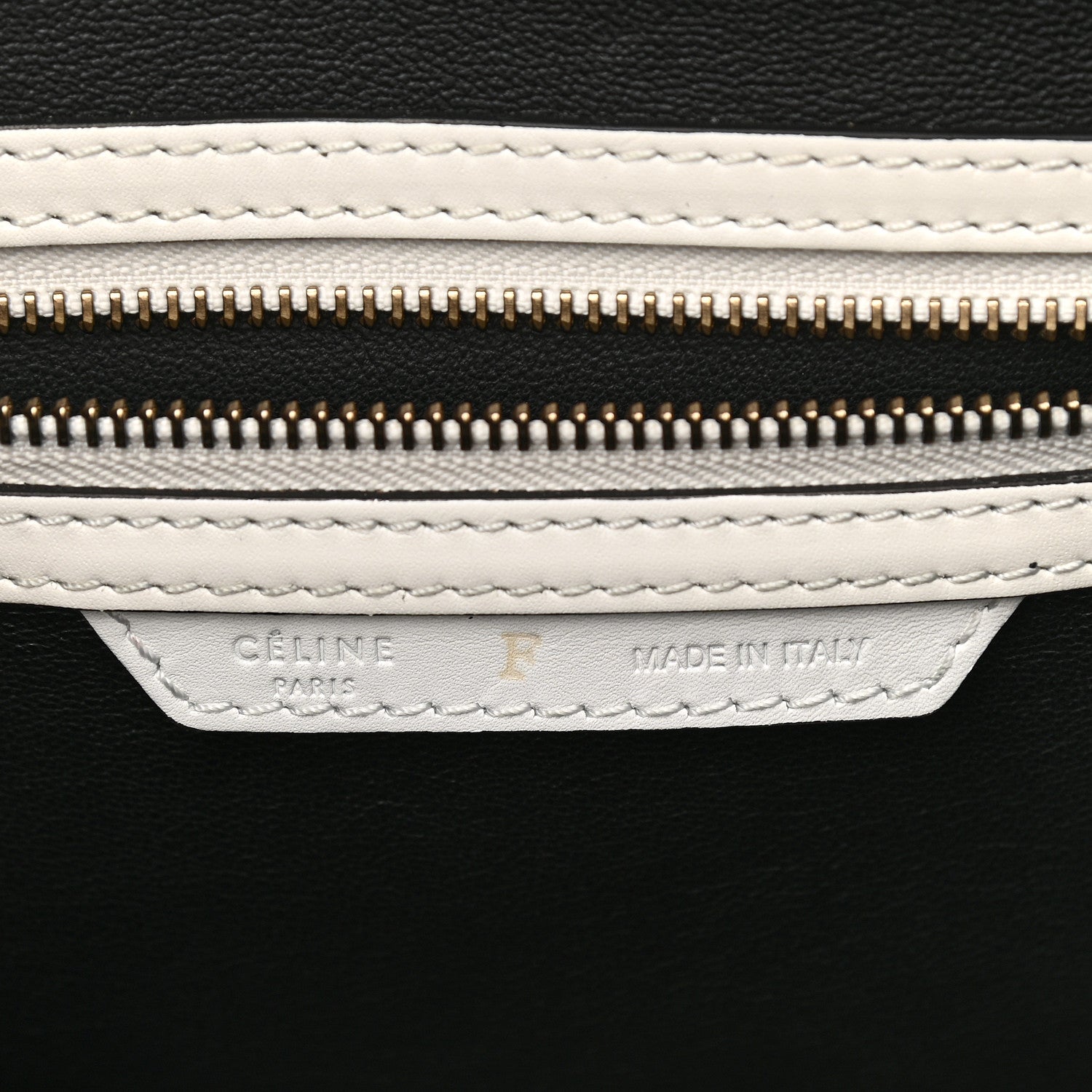 Celine Satin Calfskin Mini Bi-Color Luggage White Black 6 of 14