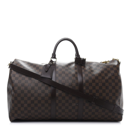 Louis Vuitton Damier Ebene Keepall Bandouliere 55 1 of 13
