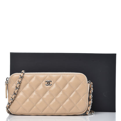 Chanel Caviar Quilted Small Clutch With Chain Beige 12 of 12