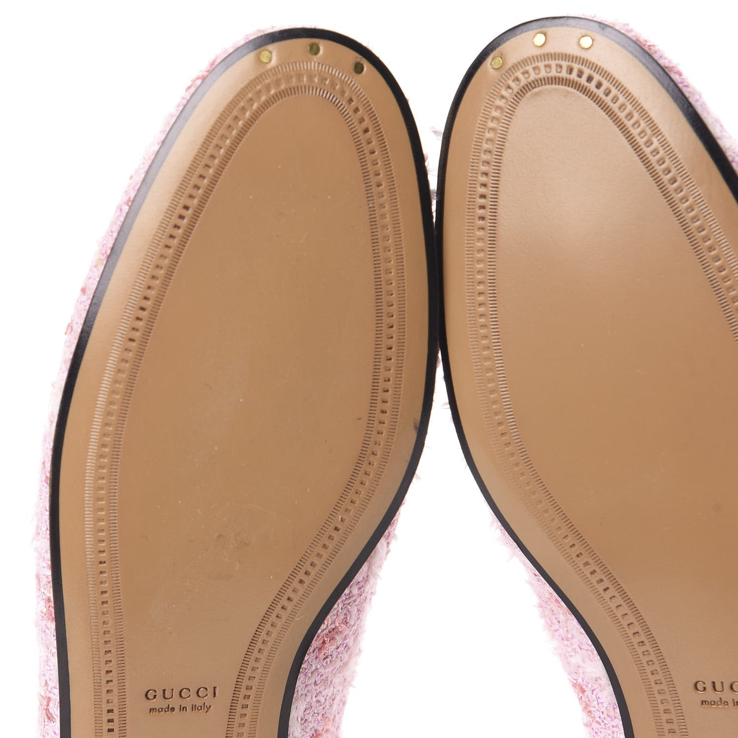 Wool Tweed Horsebit Womens Jordaan Loafers 39.5 Pink White Perfect Pink