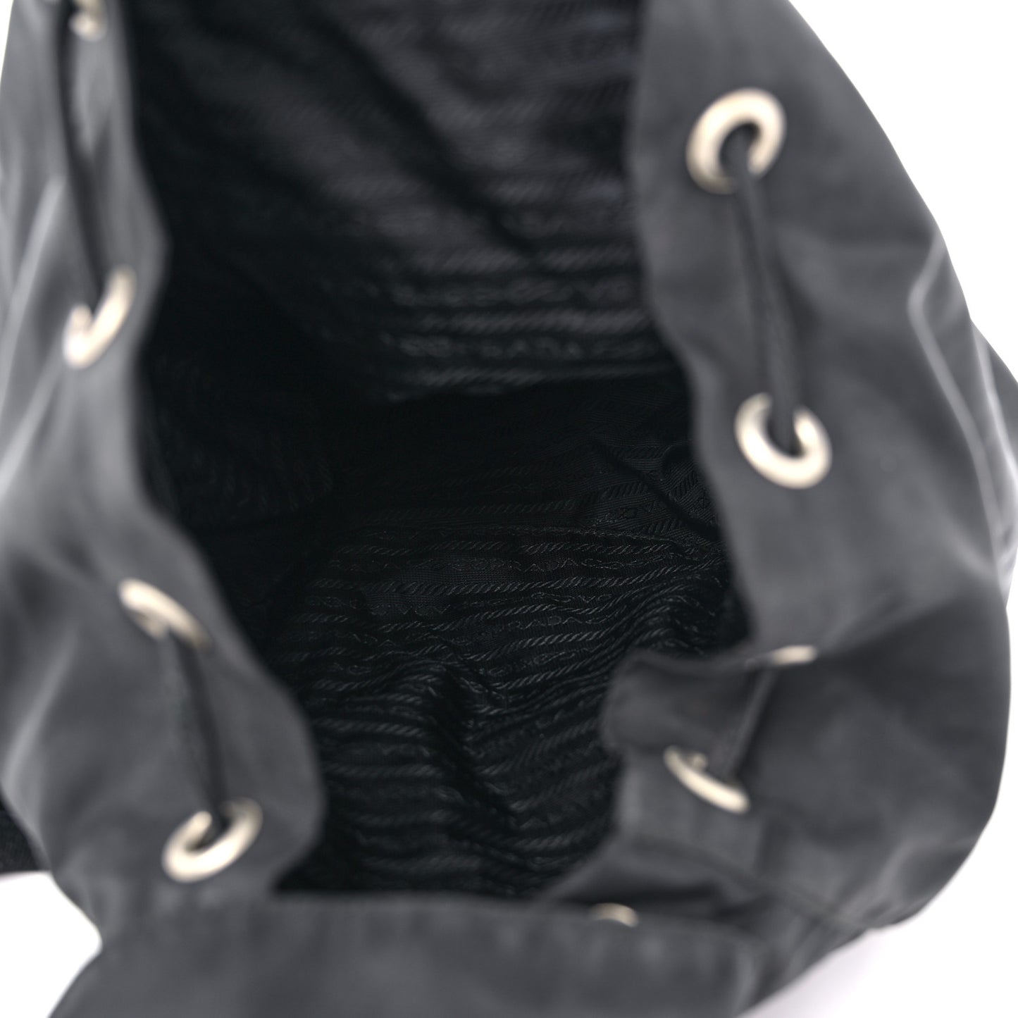 Tessuto Nylon Vela Cinch Backpack Black