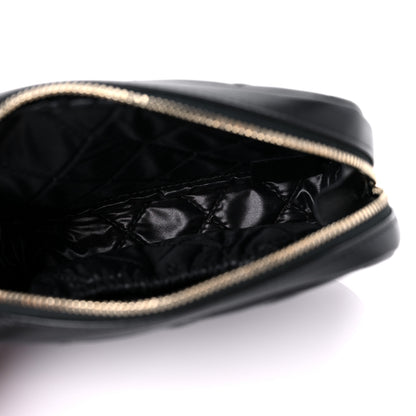 Chanel Lambskin Quilted Small Curvy Pouch Cosmetic Case Black 5 of 10