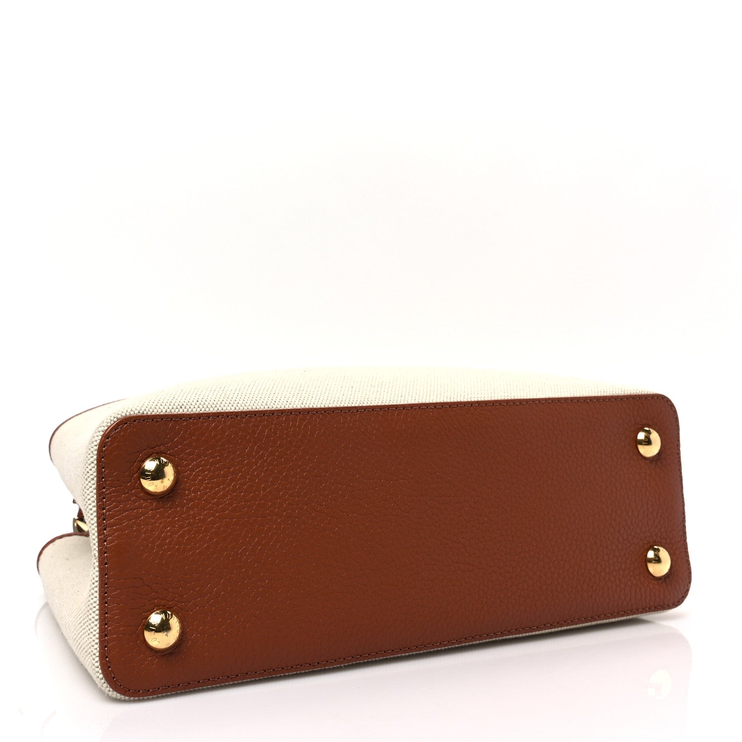 Louis Vuitton Canvas Taurillon Capucines MM Caramel 3 of 6