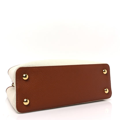 Louis Vuitton Canvas Taurillon Capucines MM Caramel 3 of 6