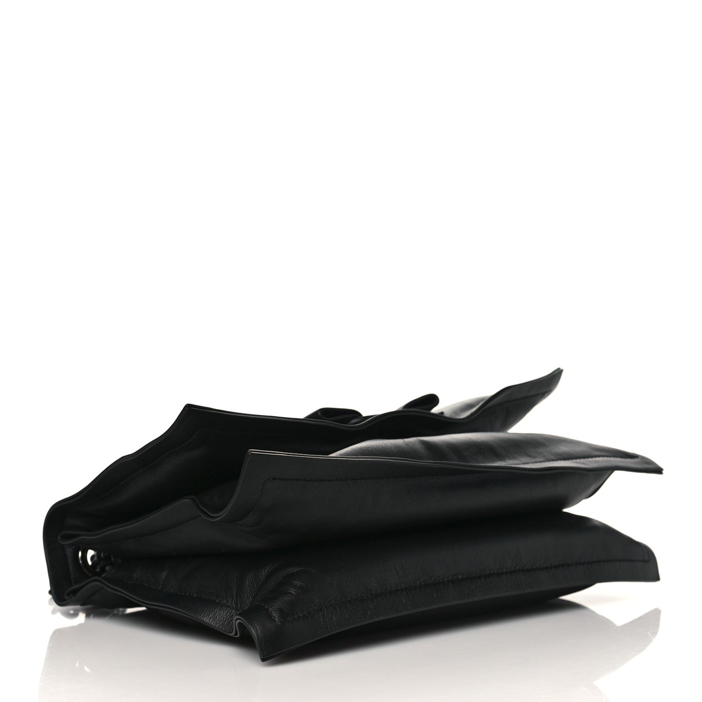 Calfskin Small Viva Bow Shoulder Bag Black